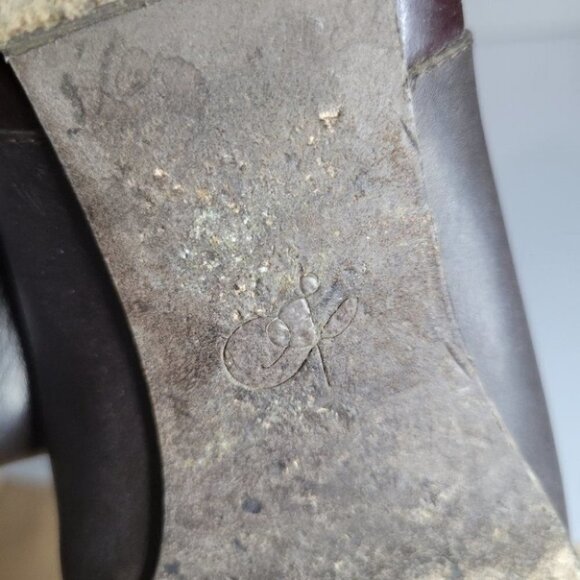 PROENZA Schouler knee high leather boots patent trim brown size 6 - Picture 7 of 16